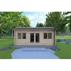 Casa in legno da giardino CAMILLA 6x4.20 44 mm, vista frontale