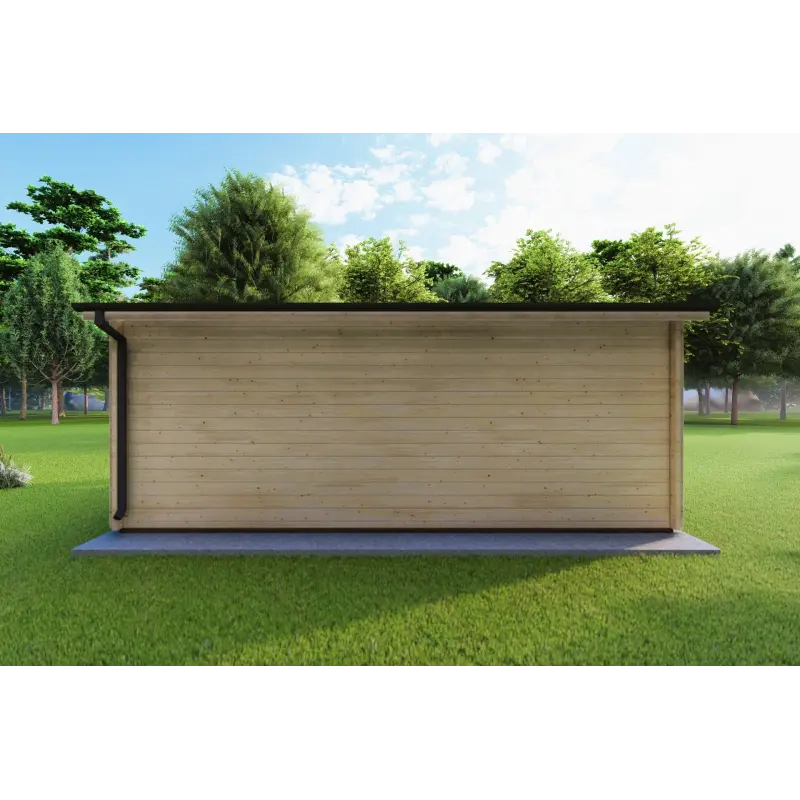 Casa in legno da giardino CAMILLA 6x4.20 44 mm, retro