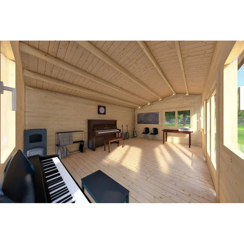 Casa in legno da giardino CAMILLA 6x4.20 44 mm, interno