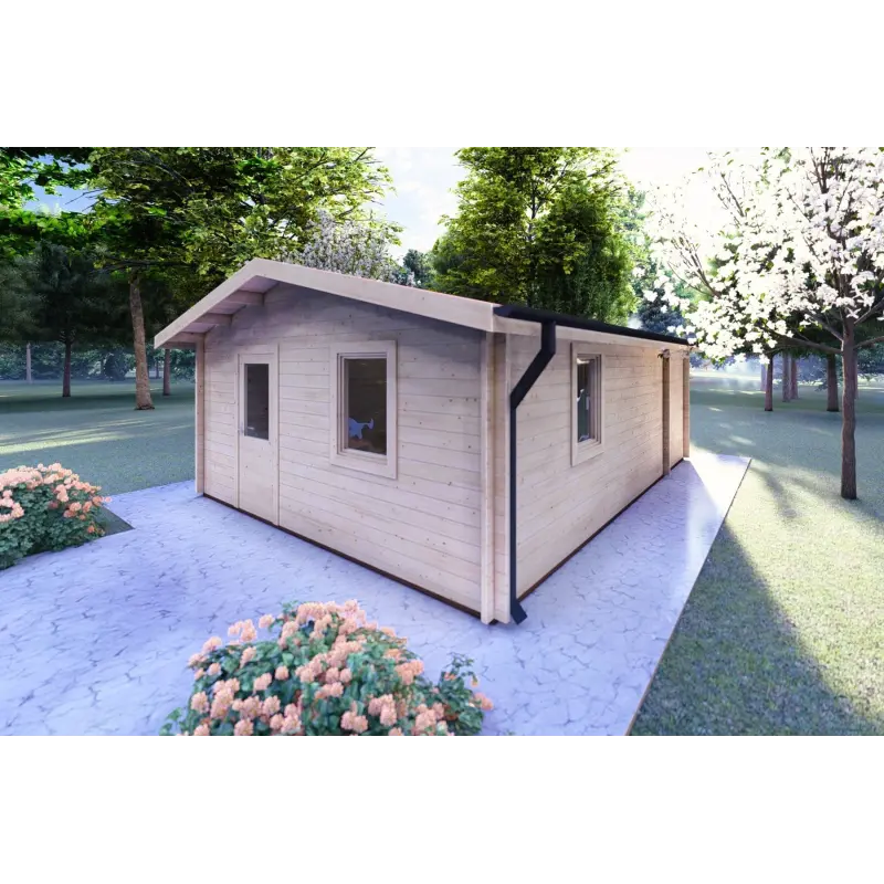 Casa di legno Dalia 5x7 44 mm, fronte lato destro