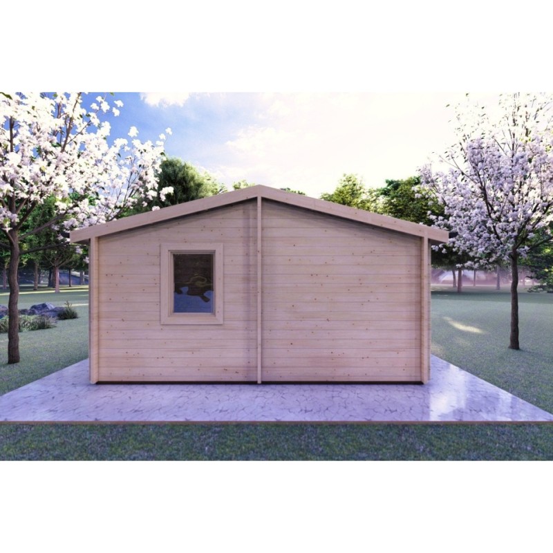 Casa di legno Dalia 5x7 44 mm, retro
