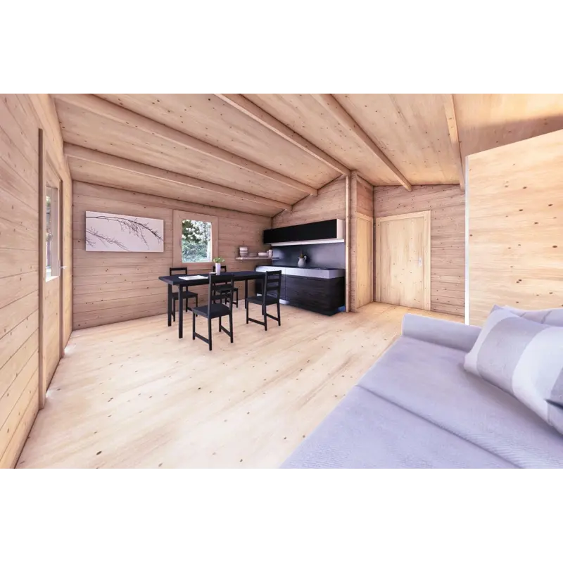 Casa di legno Dalia 5x7 44 mm, interno open space