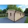 Casa in legno ALMA 6x11 44 mm, fronte lato destro