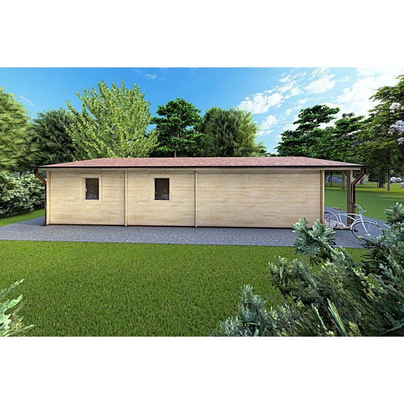 Casa in legno ALMA 6x11 44 mm, lato destro