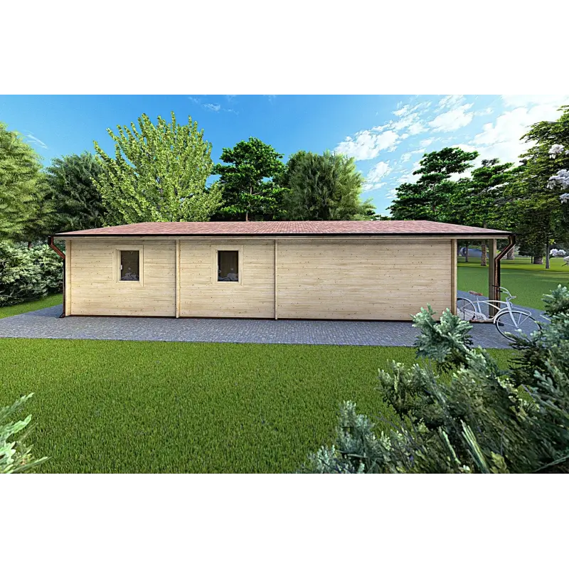 Casa in legno ALMA 6x11 44 mm, lato destro