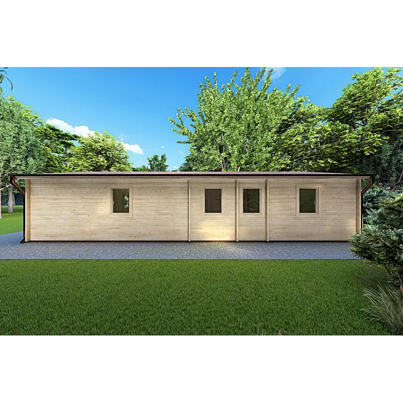 Casa in legno ALMA 6x11 44 mm, lato sinistro