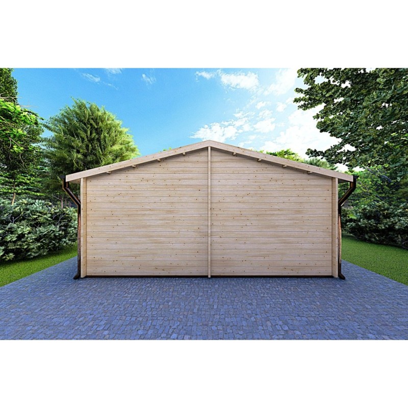 Casa in legno ALMA 6x11 44 mm, retro