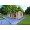 Casa di legno ADELE 8x6 44 mm, fronte lato destro