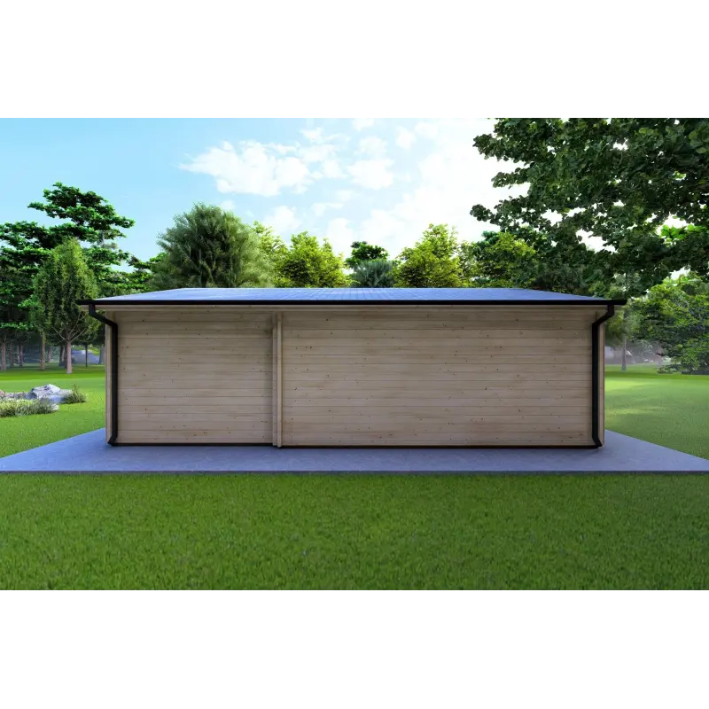 Casa di legno ADELE 8x6 44 mm, retro