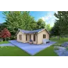 Casa in legno NOEMI 10x6 44 mm, fronte lato destro
