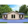 Casa in legno NOEMI 10x6 44 mm, vista frontale