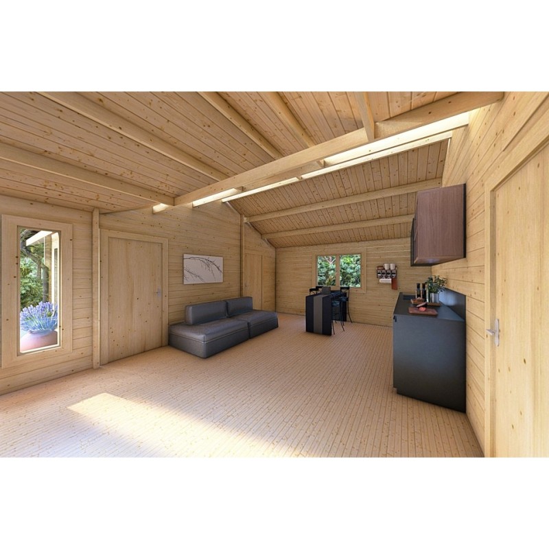 Casa in legno NOEMI 10x6 44 mm, interno
