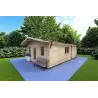 Casa di legno LARA 6x8 44mm, fronte lato destro