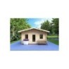 Casa di legno LARA 6x8 44mm, vista frontale