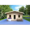 Casa di legno LARA 6x8 44mm, vista frontale