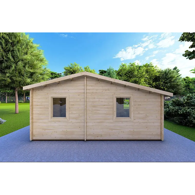 Casa di legno LARA 6x8 44mm, retro