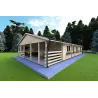 Casa di legno FIRENZE 8x12 44mm, fronte lato destro