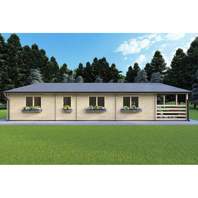 Casa di legno FIRENZE 8x12 44mm, , lato sinistro