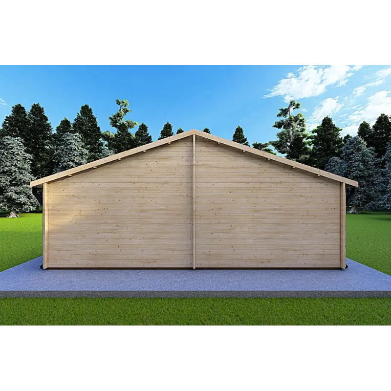 Casa di legno FIRENZE 8x12 44mm, retro