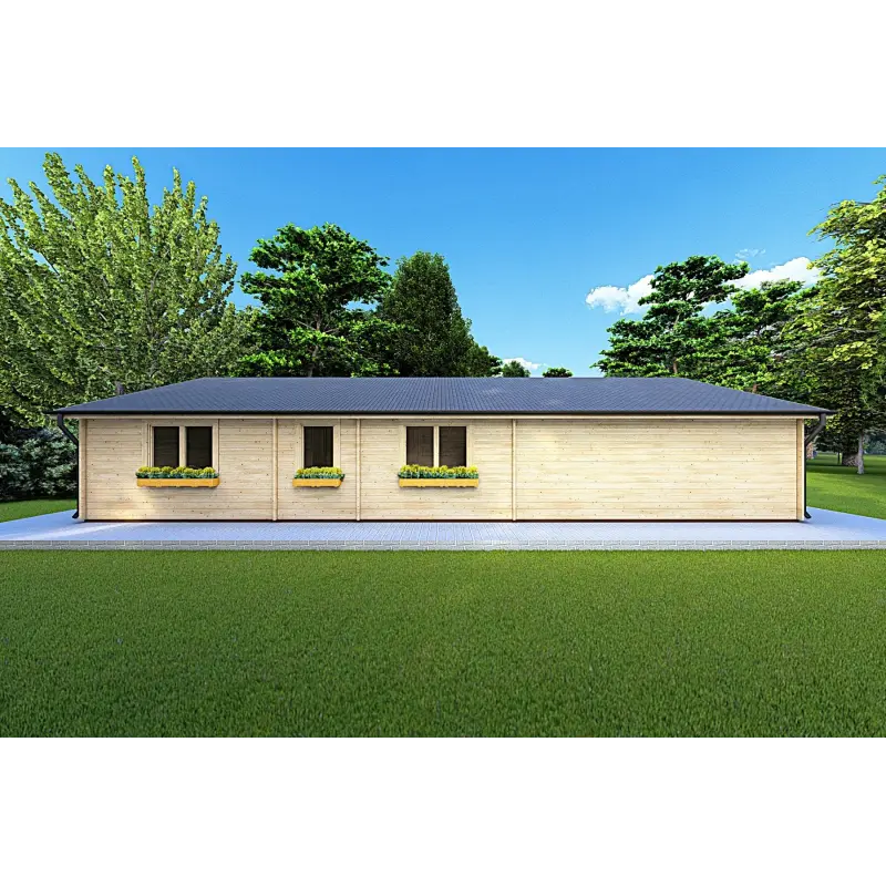Casa in legno NIZZA 8x14.50 44mm, lato destro