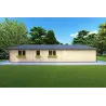 Casa in legno NIZZA 8x14.50 44mm, lato destro