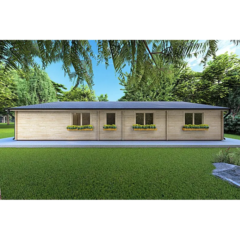 Casa in legno NIZZA 8x14.50 44mm, lato sinistro