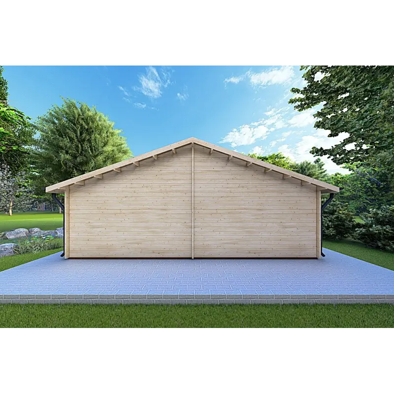 Casa in legno NIZZA 8x14.50 44mm, retro