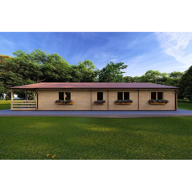 Casa di legno SOFIA 8x14.50 44mm, lato destro