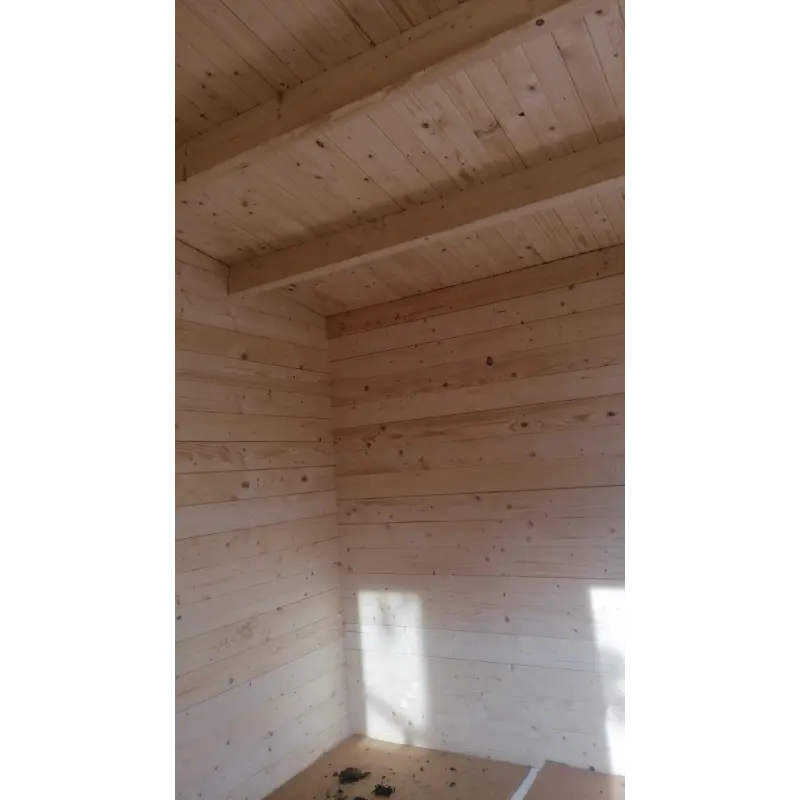Casetta in legno AZZURRA 5x3 44 mm, realizzazione interno