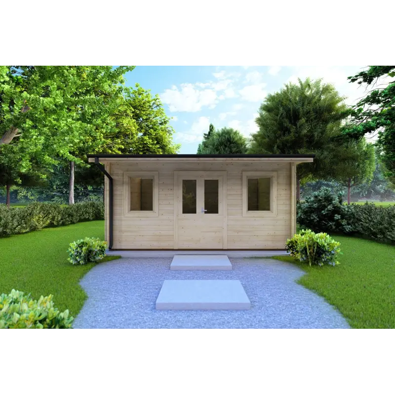 Casetta in legno AZZURRA 5x3 44 mm, vista frontale
