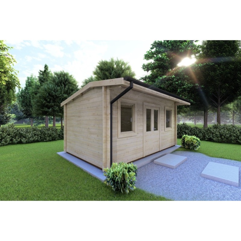 Casetta in legno AZZURRA 5x3 44 mm, lato sinistro