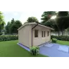 Casetta in legno AZZURRA 5x3 44 mm, lato sinistro
