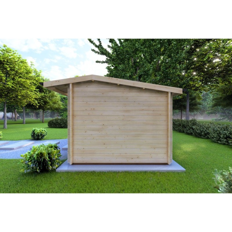 Casetta in legno AZZURRA 5x3 44 mm, lato destro