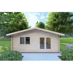 Casa di legno LELLA 6x6 44 mm, vista frontale
