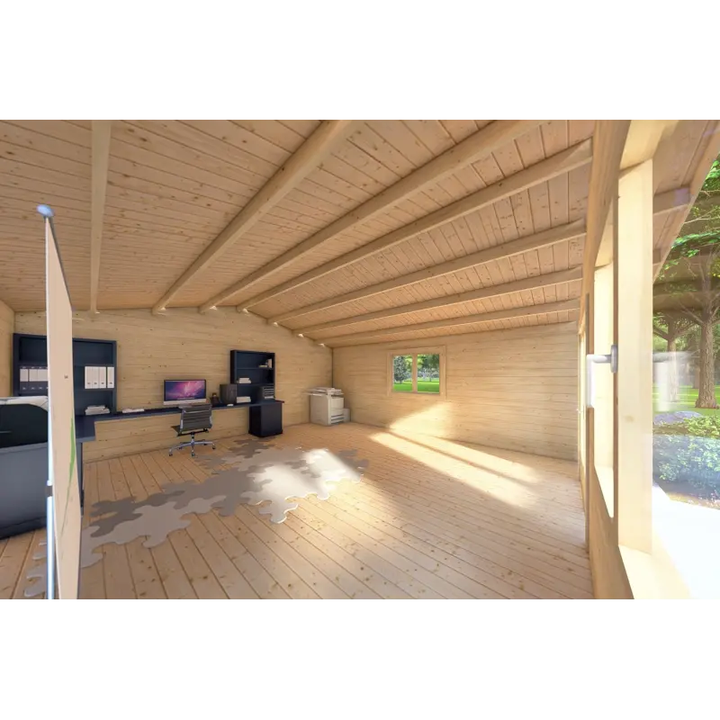 Casa di legno LELLA 6x6 44 mm, interno