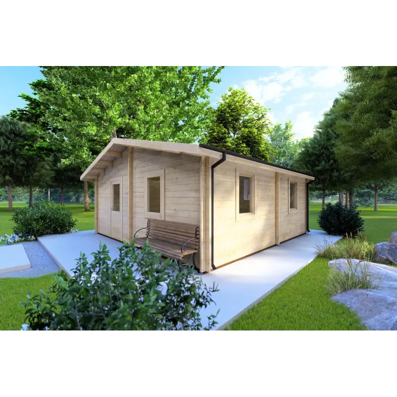 Casetta da giardino IRMA 5x6 44 mm, fronte lato destro