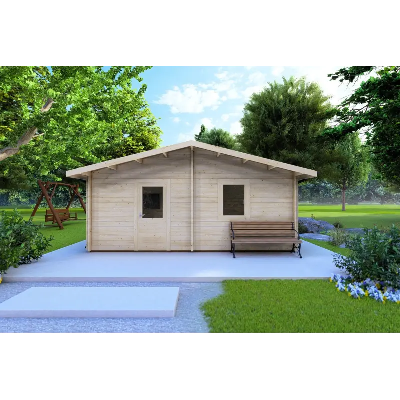 Casetta da giardino IRMA 5x6 44 mm, vista frontale