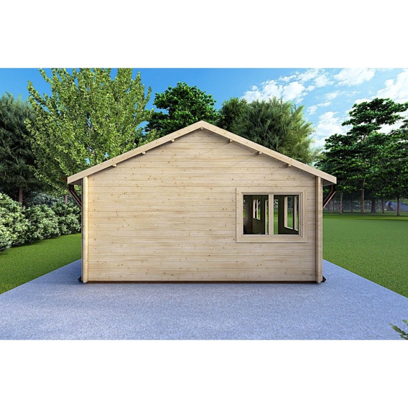 Casetta in legno VIOLA 6x4.2 44 mm, lato sinistro