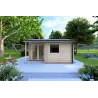 Casa in legno da giardino SONIA 5x4 44 mm, vista frontale