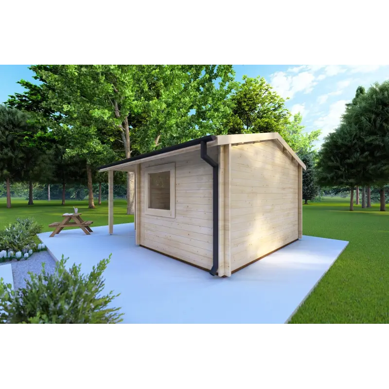 Casa in legno da giardino SONIA 5x4 44 mm, lato destro