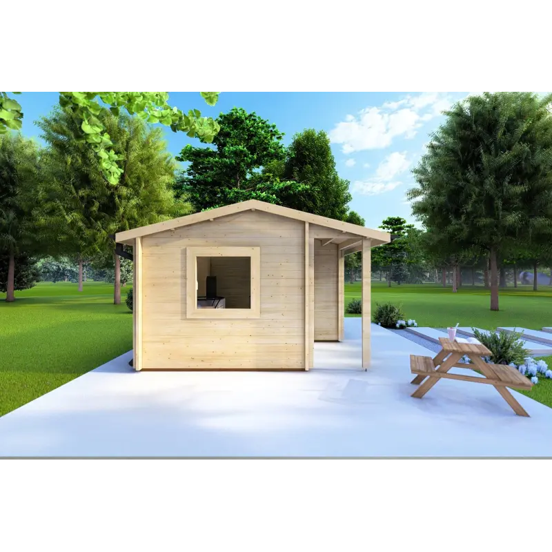 Casa in legno da giardino SONIA 5x4 44 mm, lato sinistro