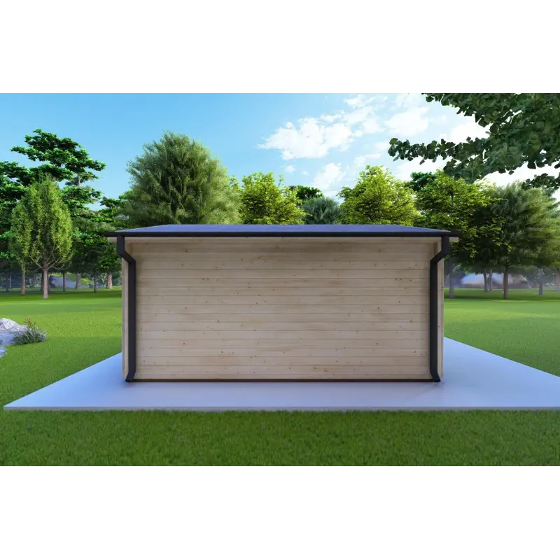 Casa in legno da giardino SONIA 5x4 44 mm, retro