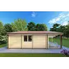 Casa coibentata in legno PERLA 6x6 44/100/44 mm, lato sinistro