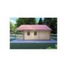 Casa in legno con portico e mezzanino GAIA 33.30 m² 44 mm, lato destro