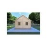 Casa in legno con portico e mezzanino GAIA 33.30 m² 44 mm, retro
