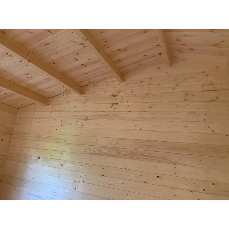 Garage di legno DOPPIO 6x6 44mm, realizzazione interno pareti