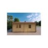 Garage di legno DOPPIO 6x6 44mm, lato sinistro