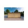 Garage di legno DOPPIO 6x6 44mm, lato destro