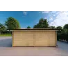 Garage di legno DOPPIO 6x6 44mm, lato destro