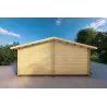 Garage di legno DOPPIO 6x6 44mm, retro